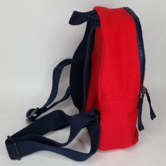 Y2k Canvas TOMMY HILFIGER Small Red Backpack - Picture 6 of 8